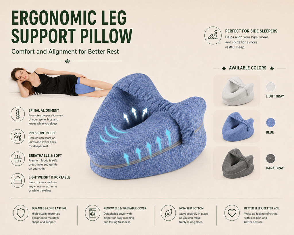 Ergonomic Leg Support Pillow