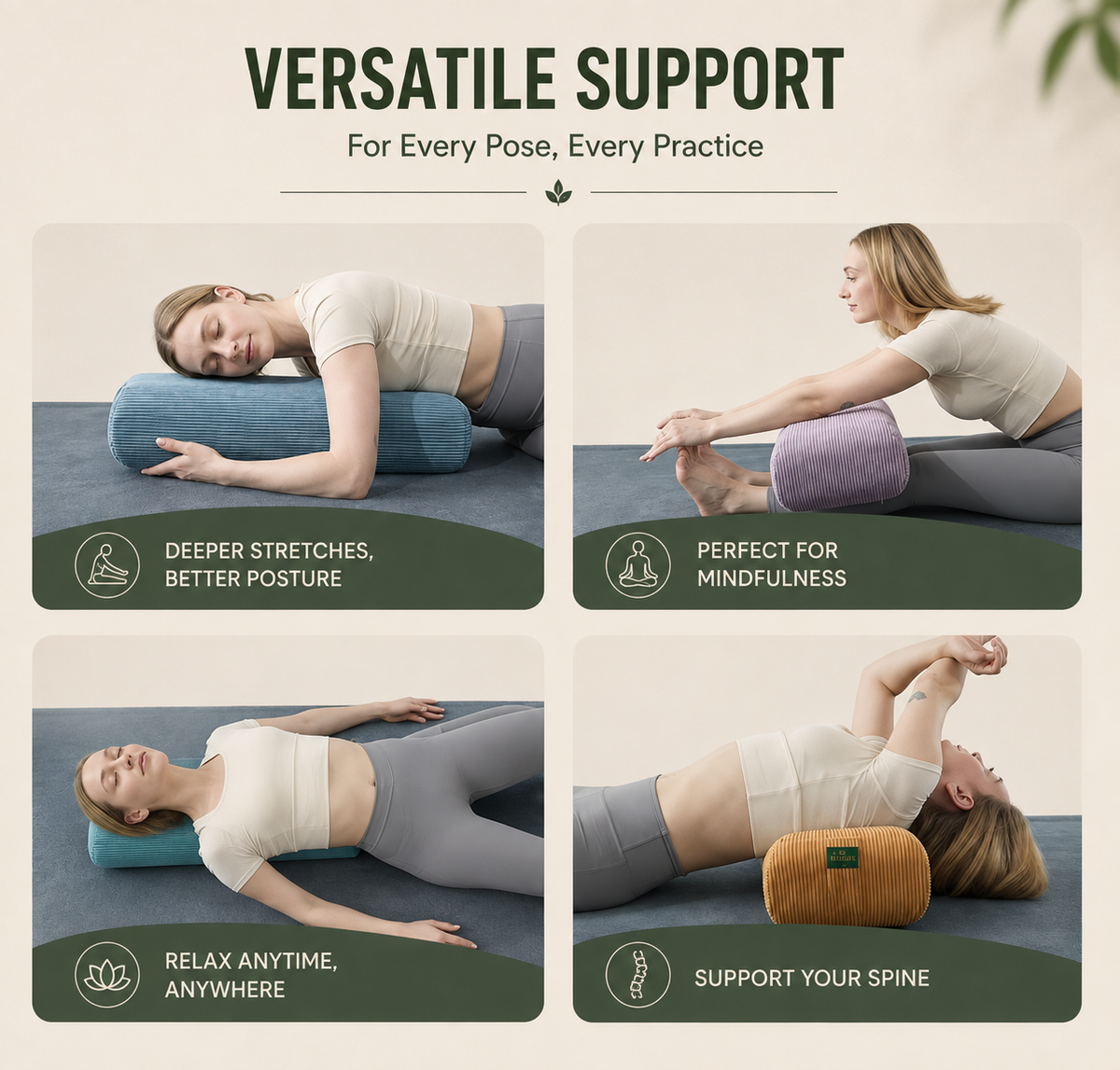 Corduroy Yoga Bolster