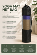 Yoga Mat Carry Bag - Breathable Mesh Net Backpack