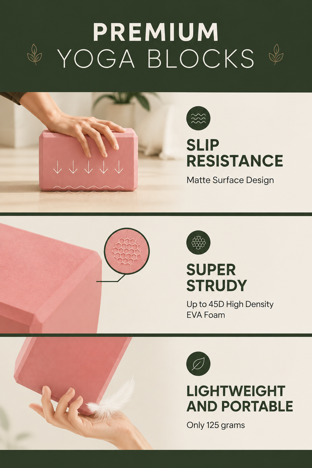 Yoga Block & Resistance Band Set